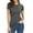 Grey2, variant on Yigetop Fitted T Shirts for Women, Womens Basic Solid Color Crew Neck Short Sleeve Long Tee Shirt Basic Tops for Woman Coffee L