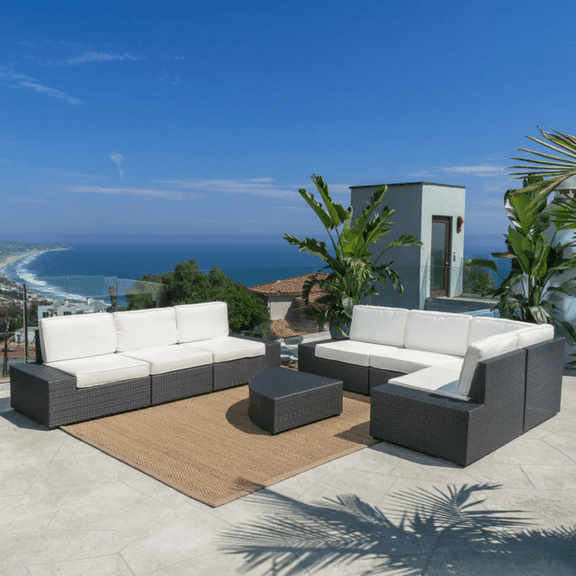 Miekor Furniture Santa Cruz Outdoor 8-Piece Sectional Set B5A5051