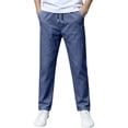thumbnail image 7 of Dpytoraw Boys School Uniform Pants Straight-Leg Elastic Waist School Pants for School Uniform, Sizes 4-12Y, 7 of 7