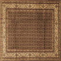 Ahgly Company Indoor Square Persian Brown Traditional Area Rugs, 7' Square