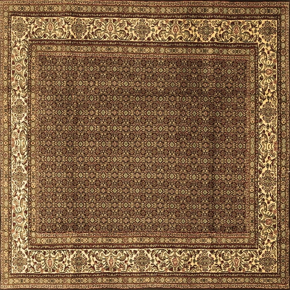 Ahgly Company Indoor Square Persian Brown Traditional Area Rugs, 7' Square