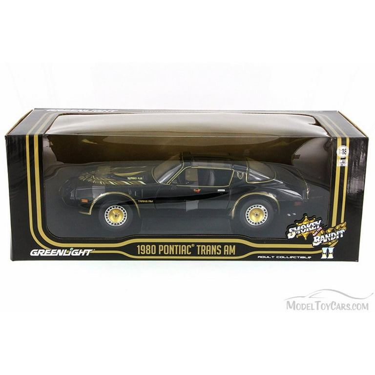 Smokey & The Bandit II 1980 Pontiac Trans AM T-Top, Black with Gold -  Greenlight 12944 - 1/18 Scale Diecast Model Toy Car