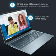 HP Pavilion 15.6\ FHD Laptop, AMD Ryzen 5-5500U, 8GB RAM, 512GB SSD, Horizon Blue, Windows 11,15-eh1052wm