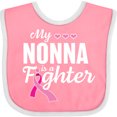 thumbnail image 3 of Inktastic Breast Cancer Awareness My Nonna is a Fighter Boys or Girls Baby Bib, 3 of 4
