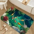 thumbnail image 3 of 1pc Koi Fish in a Pond Absorbent Non-Slip Bathroom Thickened Flannel Rug Decor,Soft,Quick Drying,Suitable For Indoor/outdoor Use,Bathrooms,Bedrooms,Kitchens,Terrace,Laundry Rooms,16"x24", 3 of 9