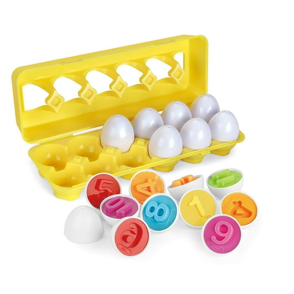 Qertyioot Sensory Toys for Toddlers 2-4 Age Children's Enlightenment Recognizing Colors Recognizing Geometric Shapes Wisdom Matching Eggs
