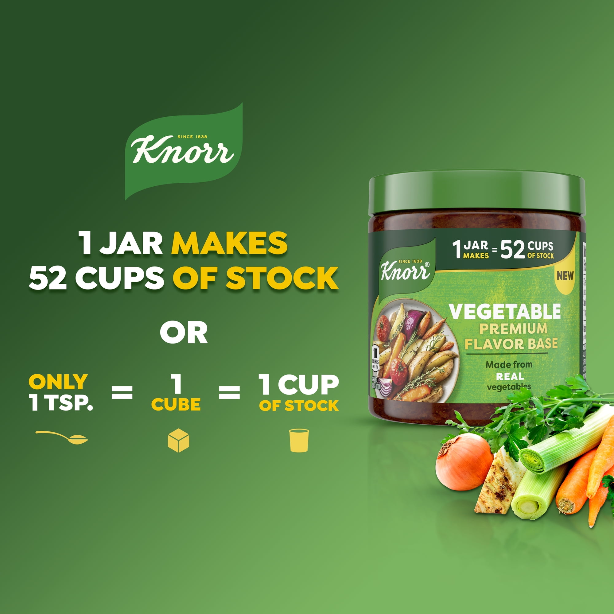 Knorr Bouillon de Légumes Premium en Pâte – 311g | Polyvalent et Facile à Utiliser KNORR BASE SAVEUR LÉGUMES