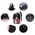 thumbnail image 2 of DEBGFS Waterproof Backpack Women USB Charging Bookbags College Computer Rucksack Travel Shoulder Bag,black&pink, 2 of 5