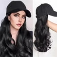thumbnail image 3 of Baseball Cap with Hair extensions Hat Wigs Long Wavy Synthetic Wig, 3 of 3