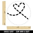 thumbnail image 2 of Dashed Heart Self-Inking Rubber Stamp Ink Stamper - Black Ink - Medium 1 Inch, 2 of 7