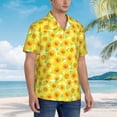 thumbnail image 3 of Pofeuu Sunflowers2 Print Hawaiian Shirt for Men Sleeves Casual Button Down Summer Beach Dress Shirts T-Shirts,3X-Large, 3 of 7