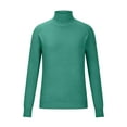 thumbnail image 4 of UAMVSH Women's Turtleneck Sweaters Classic Long Sleeve Knitted Pullover Tops Trendy Solid Color Fall Winter Basic Sweaters(Large,Army Green), 4 of 6