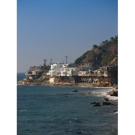 Houses at the Waterfront, Malibu, Los Angeles County, California, USA Print Wall