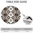 thumbnail image 6 of 44in Round Tablecloth with Elastic Edge, Waterproof Fitted Table Cover for 36-44" Tables, Boho Theme Polyester Reusable Table Cloths Wipe Clean for Picnic, Dining, Outdoor Use and Party Decor, 6 of 7