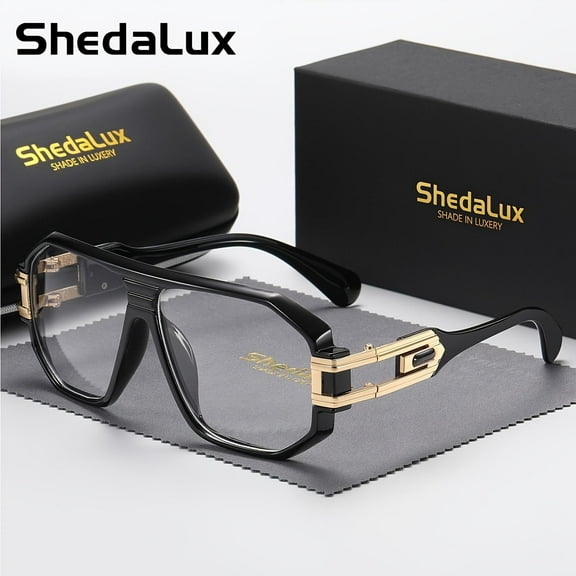 ShedaLux Unisex Modern, Luxury-Grade Oversized Fashion Everyday Glasses For Dating Work