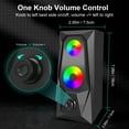 thumbnail image 2 of Computer Speakers for Desktop, TSV USB Powered RGB PC Gaming Speaker, 2.0 Enhanced Stereo, Dynamic RGB LED, One-Knob Control, 3.5mm Aux Wired Laptop Speakers for PC, Desktop, Smartphone, Tablets, 2 of 8