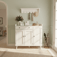 thumbnail image 3 of DIYART White Large Shoe Cabinet fit up to Shoe Size 16, Shoe Storage Cabinet with 3 Doors and 1 Drawer, Wooden Shoe Organizer for entryway, 3 of 7
