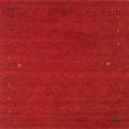 thumbnail image 1 of Ahgly Company Tapis d'Intérieur Carré Contemporain Néon Rouge Abstrait, 9' Carré, 1 of 6