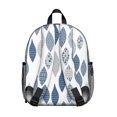 thumbnail image 3 of Geometric Leaf White Pattern Backpack for School, Cute School Bag with Adjustable Shoulder Straps and Padded Back, 13.8"x11.4"x6", 3 of 5
