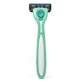 thumbnail image 6 of Preserve Shave 5 Refillable Manual Razor Recycled Plastic Eco-Friendly Unisex Handle + 1 Cartridge, Neptune Green, 6 of 9