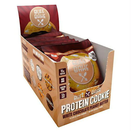 buff bake protein cookie - white chocolate peanut butter - 12