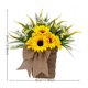 thumbnail image 3 of Guirnalda de girasoles para decoración de pared,cesta de flores colgante,adorno floral artificial para la decoración del hogar en primavera,girasol de plástico realista para colgar en la puerta, 3 of 6