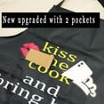 thumbnail image 4 of Funny Kitchen Apron for Women Cute with Pockets - Kiss The Cook And Bring Her A Wine, 4 of 6