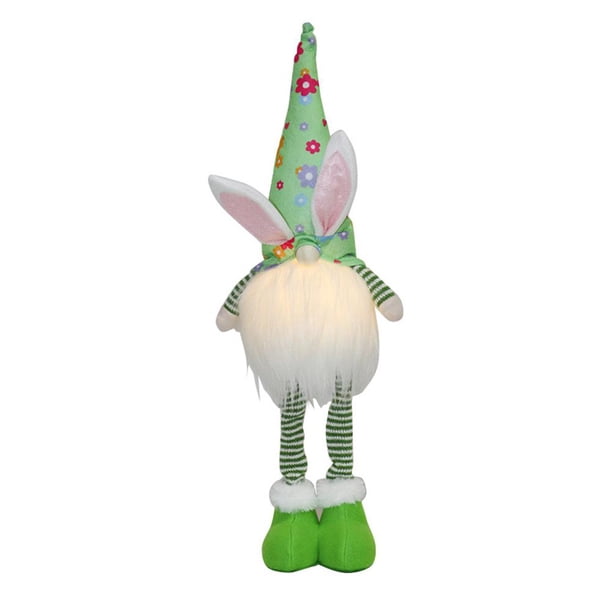 Conejo Hechos A Mano, Muñeco Sin Rostro De Conejito De Pascua Con Luz, Muñeco Enano De Peluche De Pascua, Figurita Coleccionable, Regalo, Juguetes Para Niños Advancent HA047019-05