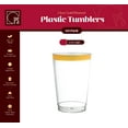 thumbnail image 2 of 60 Gold Plastic Cups 14 OZ Clear Plastic Cups Tumblers Gold Rimmed Cups Fancy Disposable Wedding Cups with Gold Rim, 2 of 4