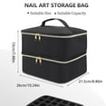 thumbnail image 5 of Sturdy Nails Polish Storage Case With Adjustable Dividers Holds Bottles Dryer Manicure Tool Bottom Compartments, 5 of 8