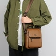 thumbnail image 2 of Bandolera vintage de piel de gran capacidad para hombre, 2 of 2
