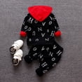 thumbnail image 2 of Spring and Autumn Boys' Baby Clothing Set Fashion Printed Top+Pants Three-piece Boys' Newborn Children's Clothing Set, 2 of 5