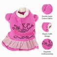 thumbnail image 5 of SussexHome Pets XXL Dog Dress for Winter - Washable Cute Dog Sweater Dress - Full Coverage Embroidered Dog Sweater for Girls - Fuschia, 5 of 8