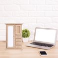 thumbnail image 4 of Mini Furniture Light Yellow Wooden 1Pack 5.89X3.93X1.69Inch, 4 of 7