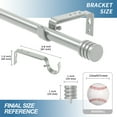 thumbnail image 3 of Urbanest Adjustable Spire Curtain 5/8" Rod, 84"-120", Pewter, 3 of 6
