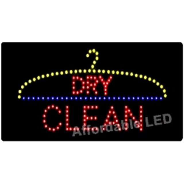 LED L3000 Affordable 12 H x 24 L. Nettoyage à Sec LED Signe