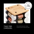 thumbnail image 5 of Cole & Mason Mason Blyth Wooden Spice Rack, 16 Jar Carousel, Bamboo Design, Seasoning Set, Gift Organizer, 5 of 7