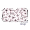 thumbnail image 2 of Picia Pink Butterflies (2) Curved Windshield Sunshade Accordion Folding Style Auto Shade for Car Truck SUV Van Blocks UV Ray Sun Visor Protector -, 2 of 7