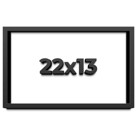 22x13 Shadow Box Frame Black | 1 inches Deep Real Wood Contemporary Shadowbox Display Frame | UV