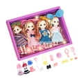 thumbnail image 1 of Juego de muñecas de princesa para niñas, figuras de princesas, colección de recuerdos de fiesta, juego de muñecas imaginativas de 15cm/5,91 pulgadas para niñas 4 piezas, 1 of 8