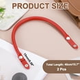 thumbnail image 2 of 2Pcs PU Leather Purse Handles, 0.6" x 16" Short Bag Purse Bag Straps with Silver Button Bag Making Supplies, Red, 2 of 7