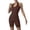 Coffee, variant on Women's Halter Bodysuit Ribbed Seamless Full Body Shapewear Gym Moisture Wicking Yoga Body Shaper S