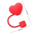 thumbnail image 2 of AURARMLET 4Ud Tapas De Silicón Para Pajillas Con Corazón Decorativas Y Reutilizables Para Uso Diario, 2 of 6