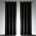 thumbnail image 5 of 2 Panels Blackout Curtains for Bedroom- 52"×84" Blackout Curtains with Grommets Thermal Insulated Room Darkening Light Blocking, Noise Reducing & Wrinkle-Free Drapes for Living Room Windows, Black, 5 of 9