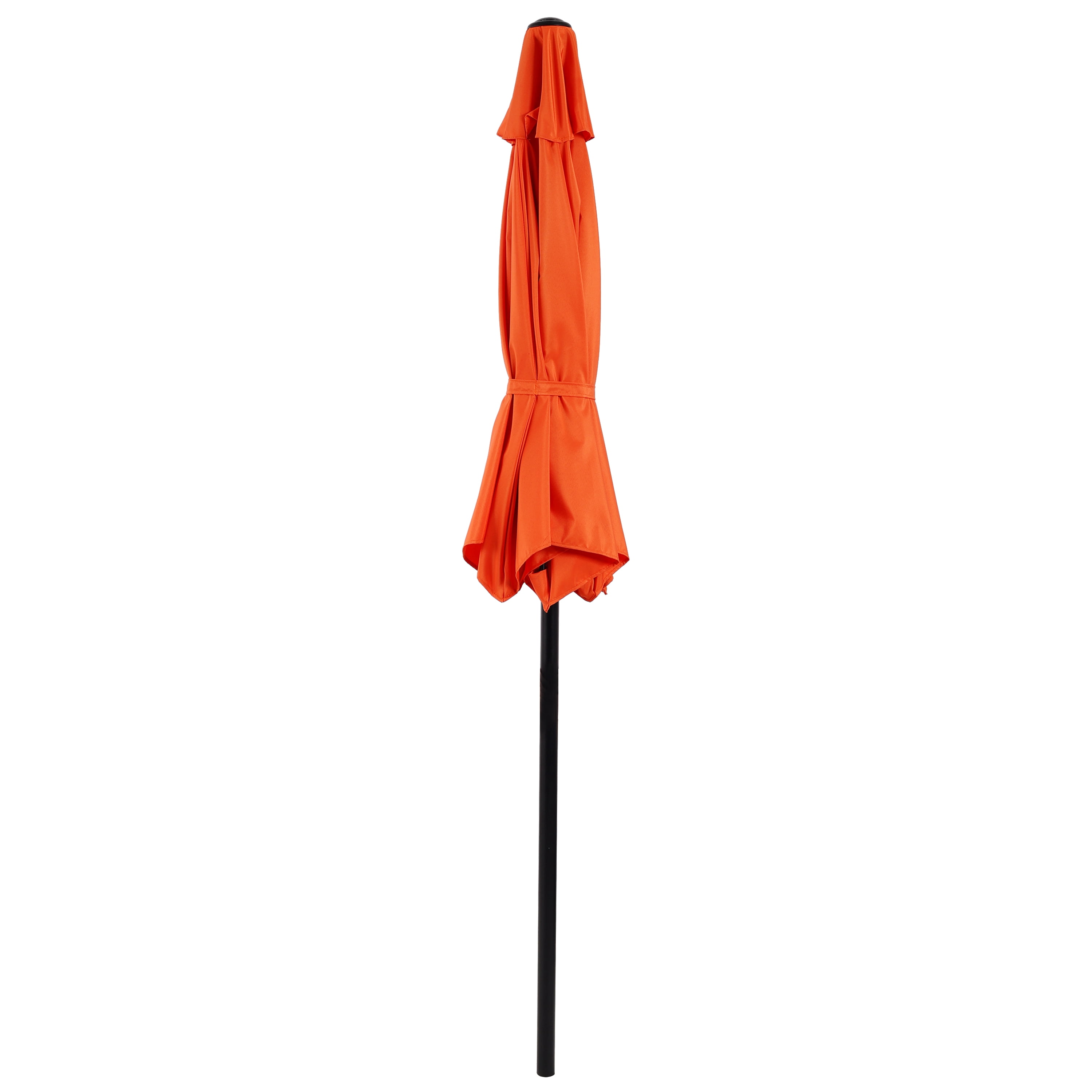 7.5 FT Patio Umbrella, Outdoor Market Yard Umbrella, Sun Shade Umbrella with Push Button Tilt and Crank Mechanism for Garden, Deck, Pool and Backyard, Not Include Umbrella Base, Orange