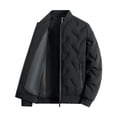 thumbnail image 6 of Trikvn Men's Bomber Jacket Casual Lightweight Quilted Zip Up Fall Outerwear Coat with Pockets for Golf Everyday Wear Classic Windbreaker Jackets Top, 6 of 7