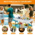thumbnail image 5 of SUGIFT Folding Ice Cooler Table, Chill Table with Skirt & Drain Hose, Self-Serving Beverage Cooling Bar, for Parties, Picnics, White, 5 of 8