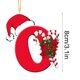 thumbnail image 4 of Colgante de árbol de Navidad de acrílico 2D con letras | Juego de 26 adornos con iniciales del alfabeto para decoración navideña, 4 of 6