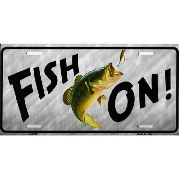 212 Main LP-8336 6 x 12 in. Fish on Metal License Plate