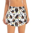 thumbnail image 2 of Balery Rottweiler Pantalones cortos deportivos para mujer con forro y dos bolsillos, elásticos, para entrenamiento, gimnasio, yoga-Small, 2 of 7